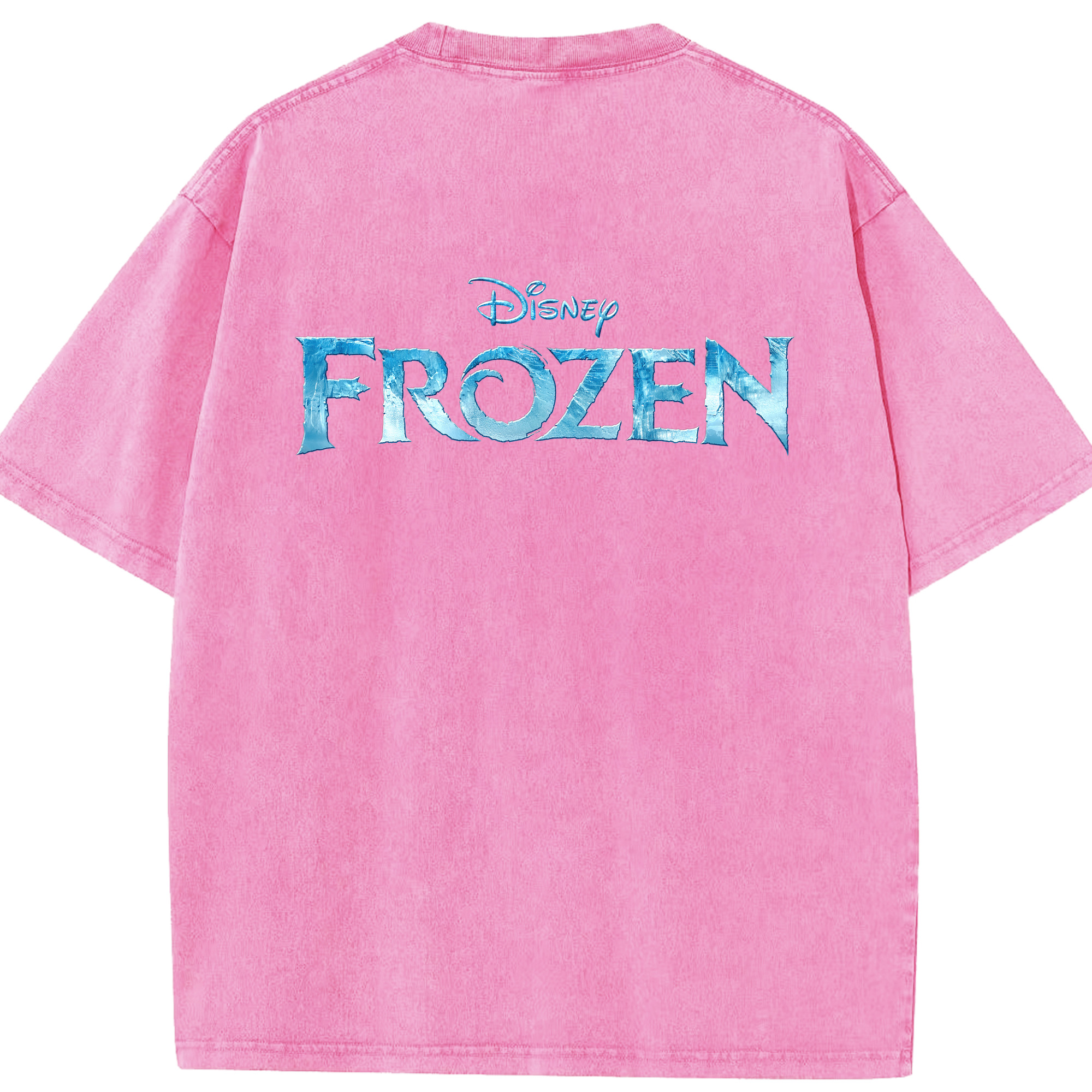 （画像用） アナと雪の女王 アンナ エルサ Frozen Anna Elsa 綿100% ヴィンテージ風 半袖Tシャツ（背面プリント）
